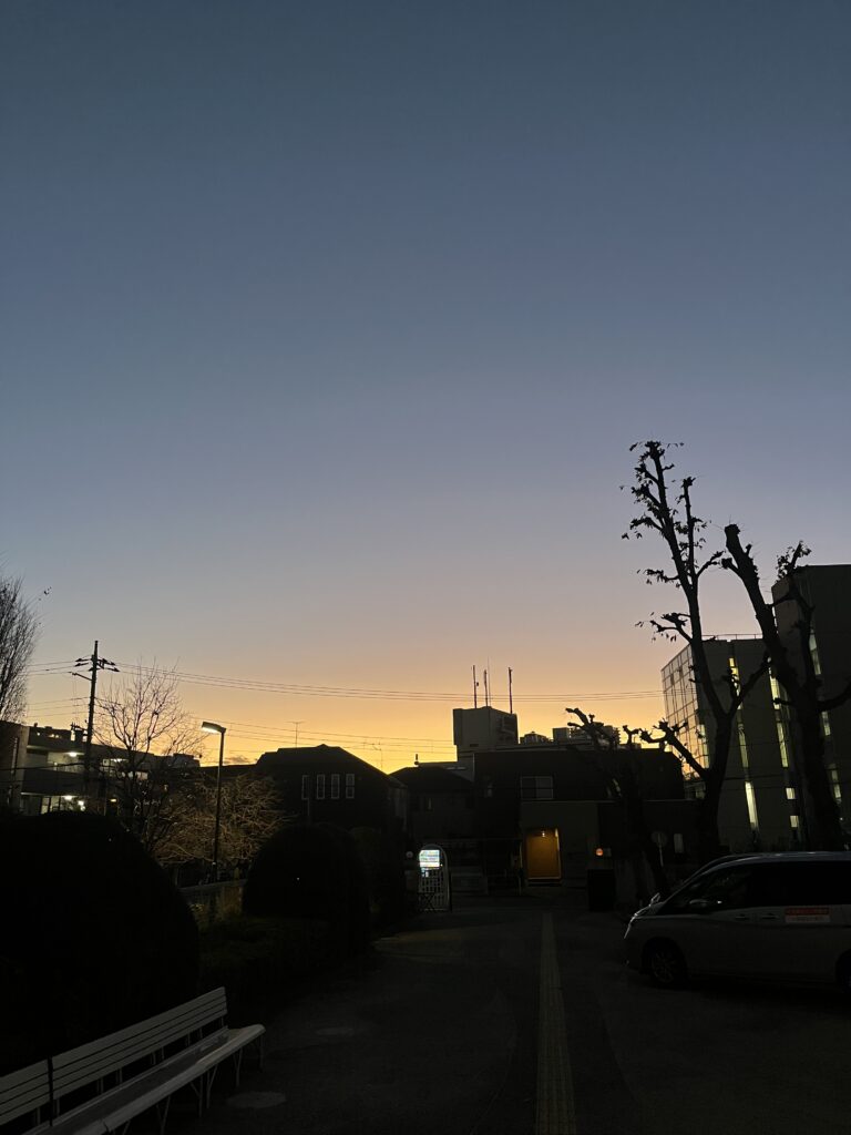 冬の夕方